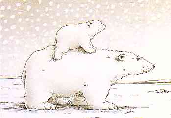 Little polar bear clip art 3
