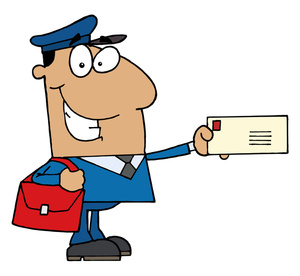 Mail person clipart