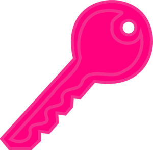 Pink key clip art at vector clip art