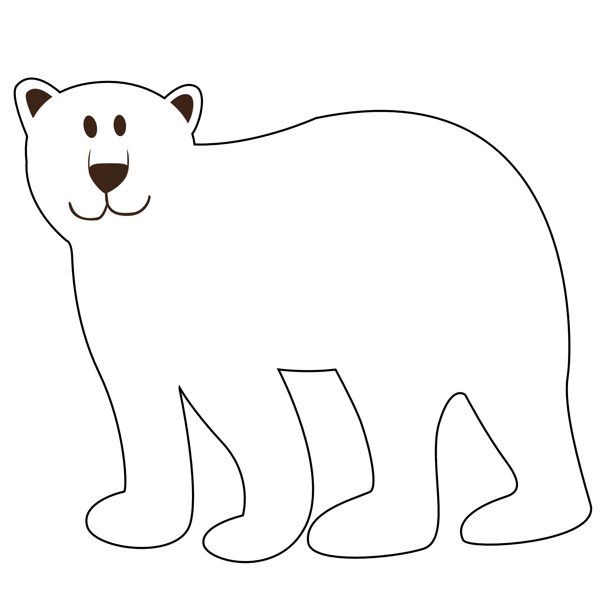 Polar bear clipart 8