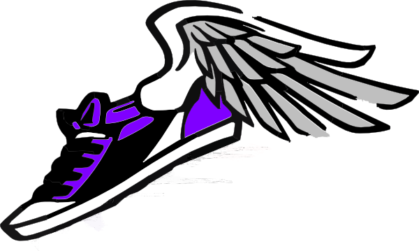 Running shoe with wings clip art at vector clip art