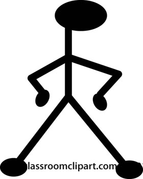 Silhouettes note stick figure 4 classroom clipart