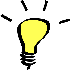 Thinking light bulb clip art at vector clip art