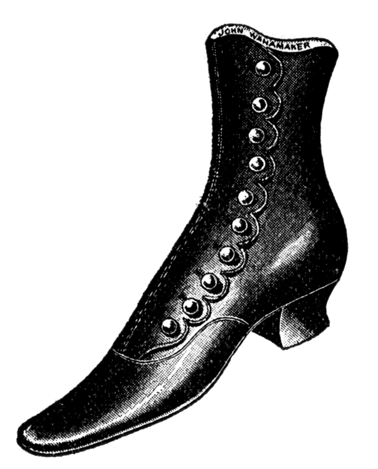 Vintage clip art ladies shoes and boots the graphics fairy