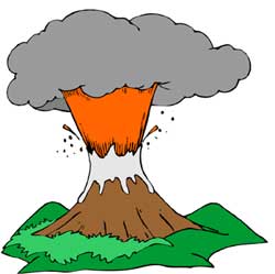 Animated volcano clipart