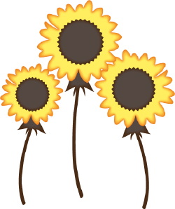 August sunflower border clipart free clipart images