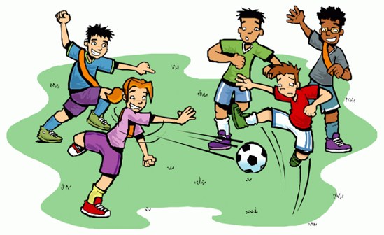 Child football player clipart
