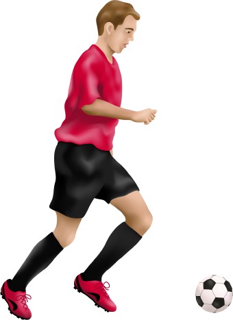 Clipart football player kicking free clipart images 2