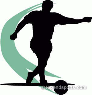Clipart football player kicking free clipart images