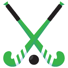 Crossed field hockey sticks clipart