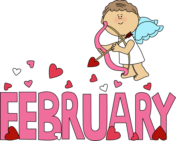 February clipart 6 yearly calendar