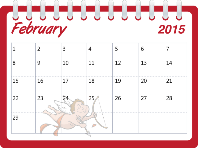 February feb 5 calendar clipart