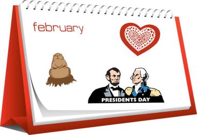 February holiday and events clip art