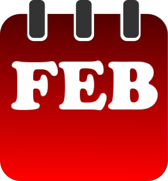 February red calendar clip art at vector clip art 2