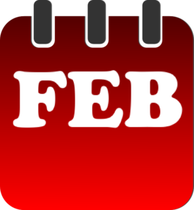 February red calendar clip art at vector clip art