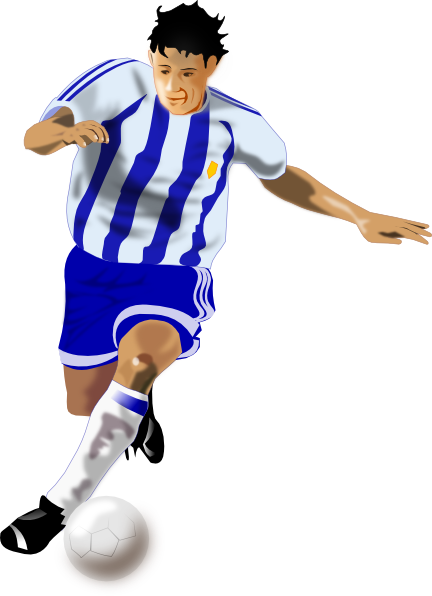 Football player clip art at vector clip art