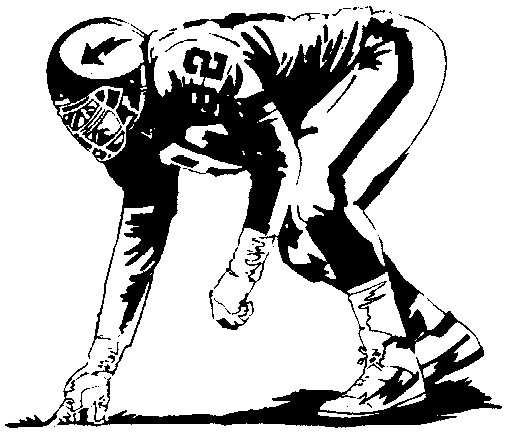 Football player tackling clipart images