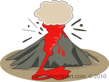 Geography volcano a classroom clipart