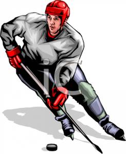 Hockey player clipart free clipart images