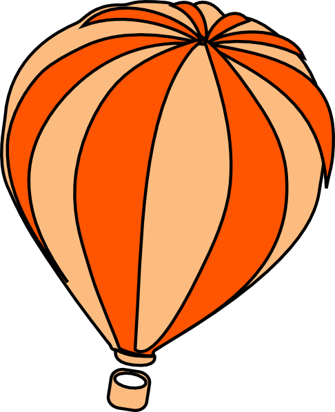 Hot air balloon grey clip art at vector clip art