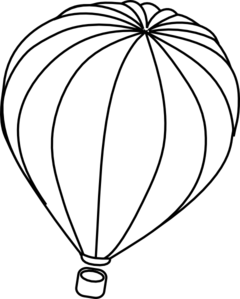 Hot air balloon outline clip art at vector clip art