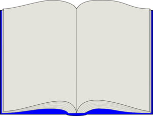 Open book blue book clip art at vector clip art