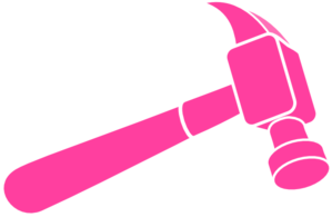 Pink hammer clip art at vector clip art
