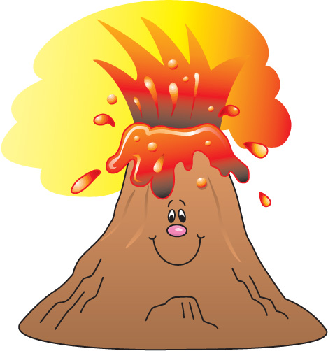 Volcano icicle clipart