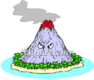 Volcano tropical island clipart free clipart images