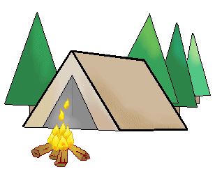 Cartoon campfire and tent free clipart images 2