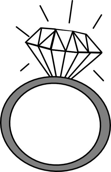 Engagement ring clipart 9