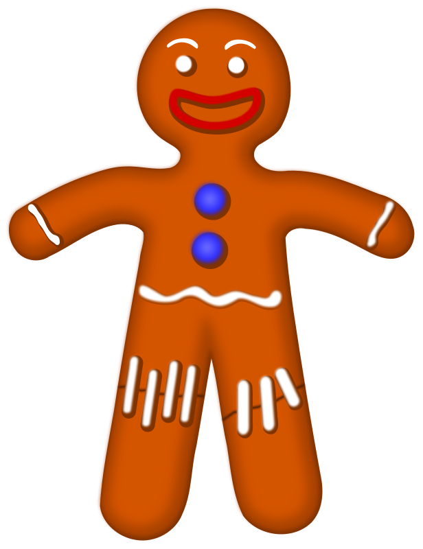 Gingerbread man clipart