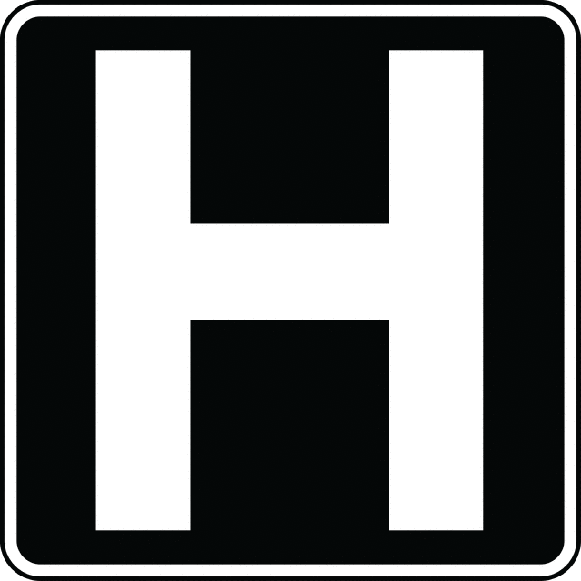 Hospital black and white free clipart images
