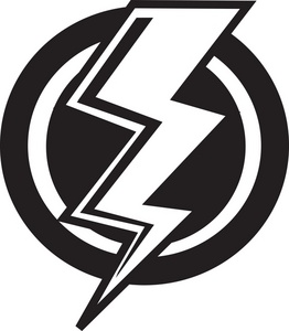 Lightning bolt lightning clipart image clipart illustration of a black and