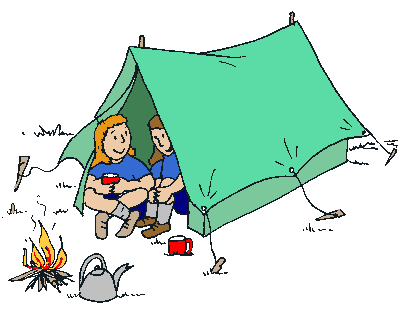 Tent camping cabin clipart free clipart images