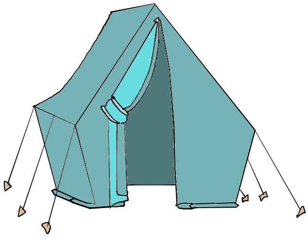 Tent clipart black and white free clipart images