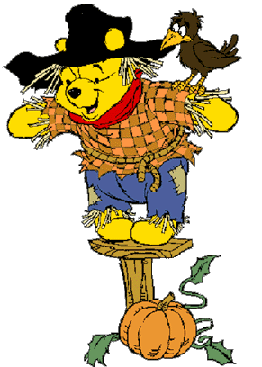 Scarecrow winnie the pooh garden clipart