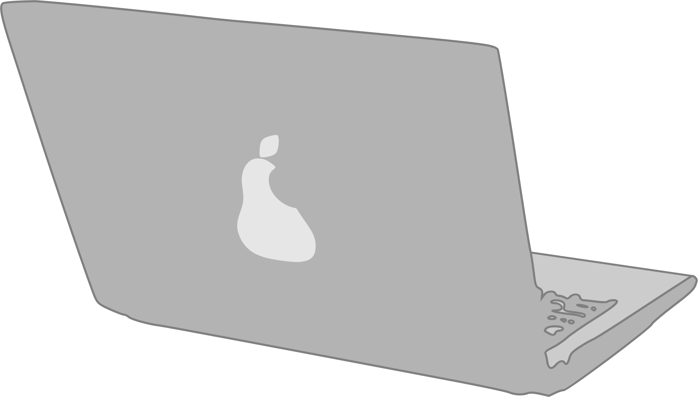 Clipart laptop from rear
