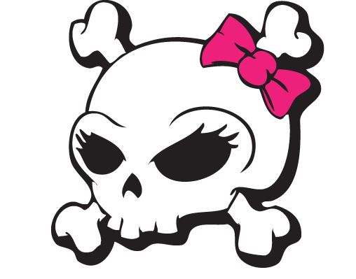 Cute skeleton clip art skull with bow colouring pages witching