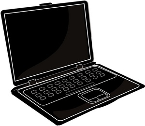 Laptop black clipart