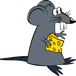 Mouse with cheese clip art at vector clip art