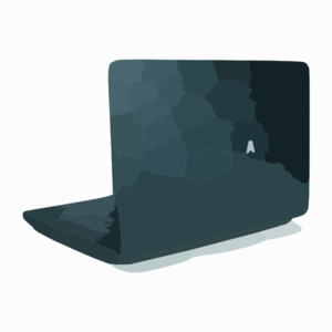 Toshiba satellite inch laptop rear side view clip art at