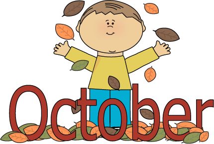 Autumn october month clip art months october clip