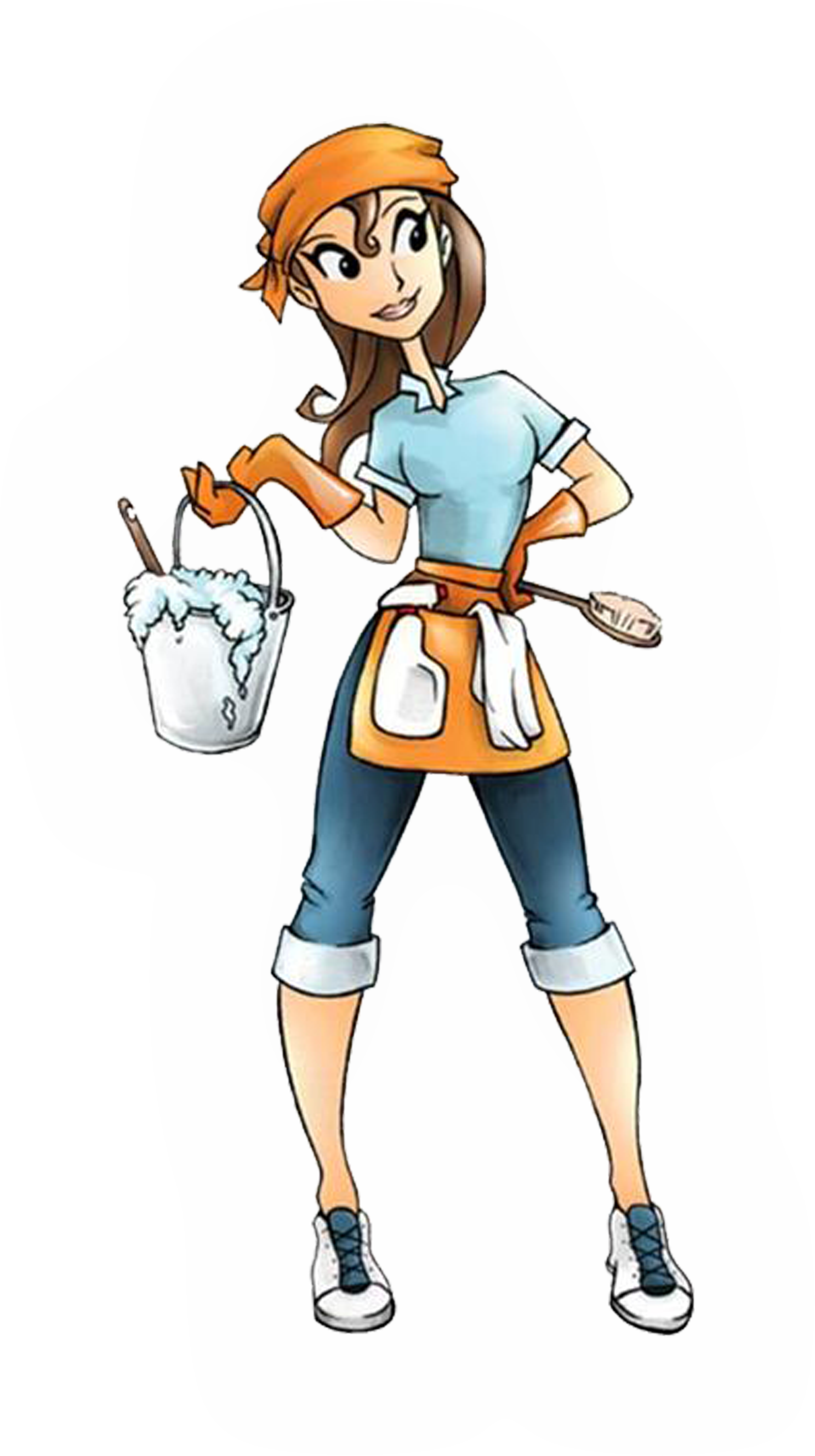 Cleaning lady clipart