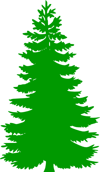 Clip art pine trees black and white free clipart