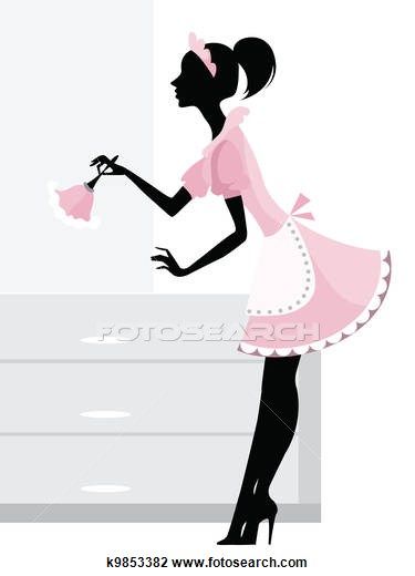 Maid cleaning clip art household clip art