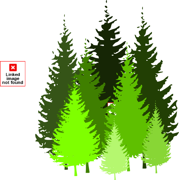 Pine tree grouping by atom clip art at vector clip art