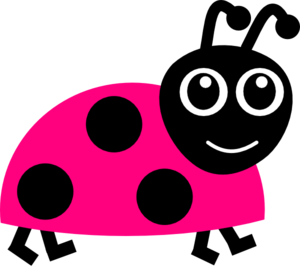 Pink lady bug clip art at vector clip art