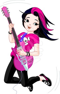 Clip art rock star girl free clipart images