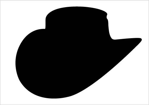 Cow boy hat silhouette vector clipart download cowboy hat vector